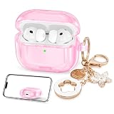 Picture of Case for Airpods iPods Pro 3 Case 2025 with Phone Stand for Women-VISOOM Clear Air Pod iPod Pro 3 Cases Cover Cute Girly Airpods Case Pro3 Bling Glitter AirPods Pro3 Cases Hard Shell with Keychain