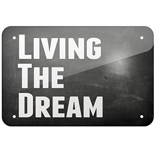 Biopracess Metal Sign Living the Dream 7.8X11.8 INCH