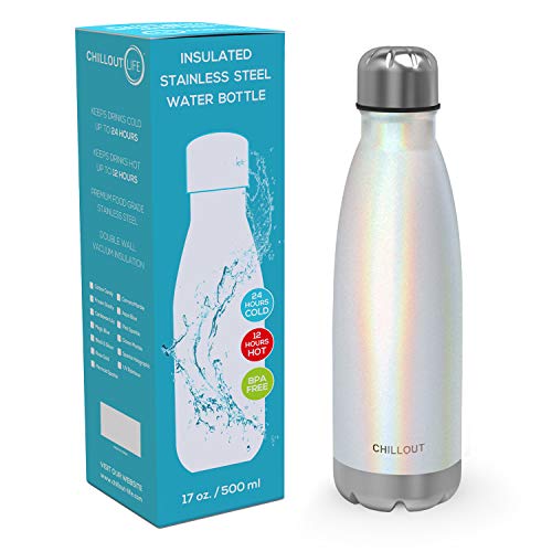 Image of CHILLOUT LIFE 17oz Insulated Stainless Steel Water Bottle, Leak Proof