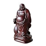 Dimensions : 15 x 8 x 5 cm Aibote Statue de Bouddha en bois d\'ébène noir naturel collection Feng Shui richesse sculpture en bois porte-bonheur sculpture maison bureau décoration cadeau