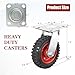 6 Inch Caster Wheels, Casters Set of 4 Heavy Duty, Industrial Castors for Moving Needs, Plate Castor Wheels Perfect for Furniture, Equipment (6INCH Swivel,4pk)