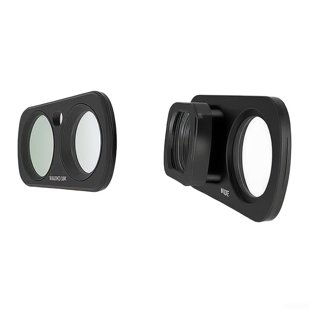 Filtro grandangolare ABS per Insta360 Luna per ABS ultra nero (3 pezzi) | 108° FOV Supporto Magnetico Materiale ABS Nero per Scritta Paesaggio