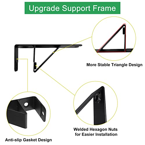 Mosnai Golf Cart Armrest With Cup Holder For Club Car Ezgo Yamaha Rear Seat 1-Inch Square Tube Handrail, Upgrade Support Frame/No Drilling Required/Prevent Tilting/Better Load Bearing (Black) #TOP2