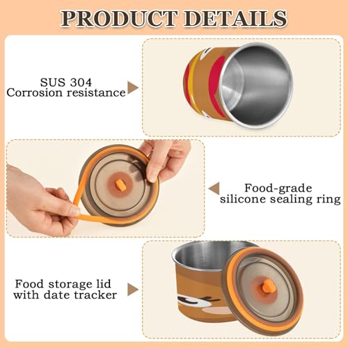 Contenedor hermético de acero inoxidable para café 17oz miniatura 4
