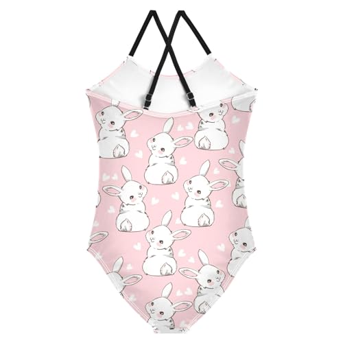 Image of CaTaKu Girls One Piece Swimsuits Hawaiian Toddler Bathing Suit for Girls Kids Swimwear 3-10 Years