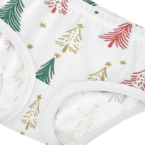 Colorful Christmas Tree Girls' Moisture-Wicking Panties Comfort Underwear for Toddlers in Sizes 2T,3T, 4T, 5T, 6Y and 8Y4