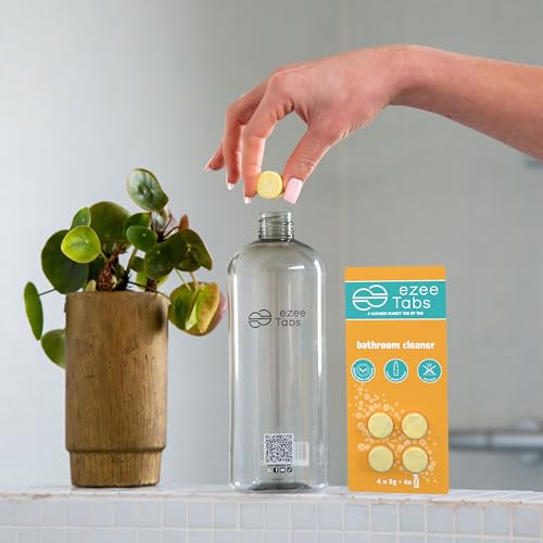 EzeeTabs Badreiniger – Reinigungstabs für ein mikroplastikfreies, biologisch abbaubares und veganes Putzmittel – 4 x Reiniger für hygienische Sauberkeit
