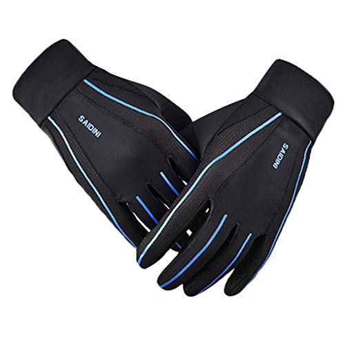 MioCloth Driving Cycling Breathable Anti Slip UV Protection Touchscreen Work Glove Full Finger Glove (Black, XL)