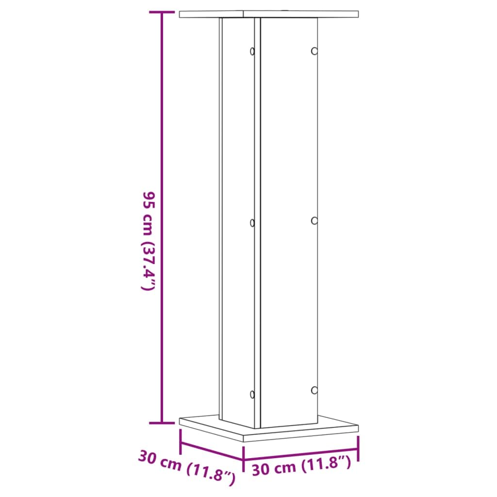 Supporti Altoparlanti 2 pz Neri 30x30x95cm in Legno Multistrato,Dispositivi elettronici,o,Accessori o,Accessori per Altoparlante,Supporti per Altoparlanti,18.1 kg -852673