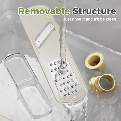 Cortador y triturador de ajo multifunción 4 en 1 blanco miniatura 6