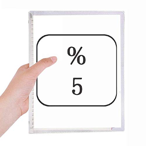 Cahier à spirale rechargeable Keyboard Symbol 5 bloc-notes à feuilles amovibles lignées