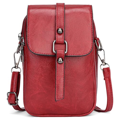 Sac à bandoulière en cuir avec pompons et rivets pour femme RNIEGA