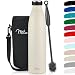 Produktbild Milu Edelstahl Trinkflasche 350ml 500ml 750ml 1L 1,5L Thermosflasche Isolierte Wasserflasche Auslaufsichere Isolierflasche doppelwandig Kohlensäure geeignet inkl. Reinigungsbürste (Buttercream 750ml)