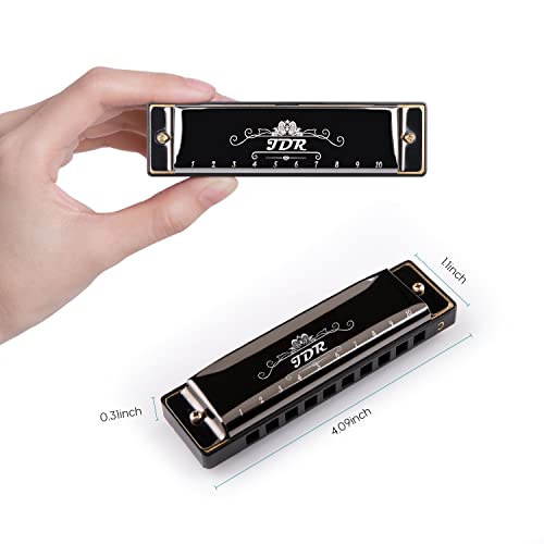 JDR Harmonica Set of 7 Key of C D E F G A Bb 10 Holes 20 Tones Blues Harp Diatonic Mouth Organ armonica with EVA Protective Case for Adults Kids Beginner Professional Intermediate Student Gift Black - Les Beatles, Paul McCartney, John Lennon, RIngo Starr, George Harrison JDR Harmonica Set of 7 Key of C D E F G A Bb 10 Holes 20 Tones Blues Harp Diatonic Mouth Organ armonica with EVA Protective Case for Adults Kids Beginner Professional Intermediate Student Gift Black – Image 7