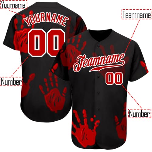 Camiseta de Béisbol Personalizada con Nombre y Número de Equipo, Uniforme Abotonado con Modelo Gráfico para Hombre, Mujer y Niños miniatura 3