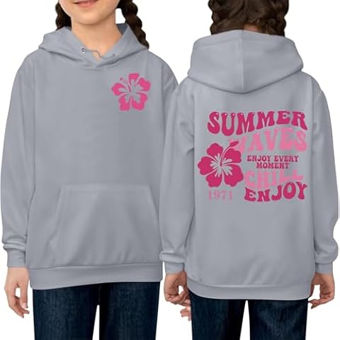 HGWOPGASD Girls Pink Palm Puff Hoodie Cover