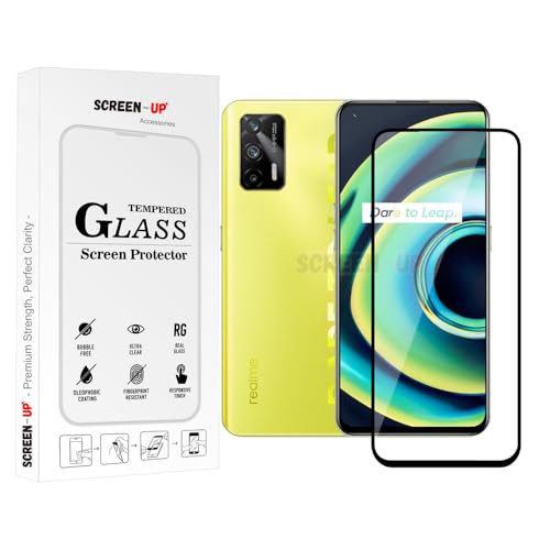 Image of ScreenUp Tempered Glass For Realme Q3 Pro 5G (India) - Ultra Clear, 9H Scratch Resistant, Full Coverage, Easy Install Screen Protector
