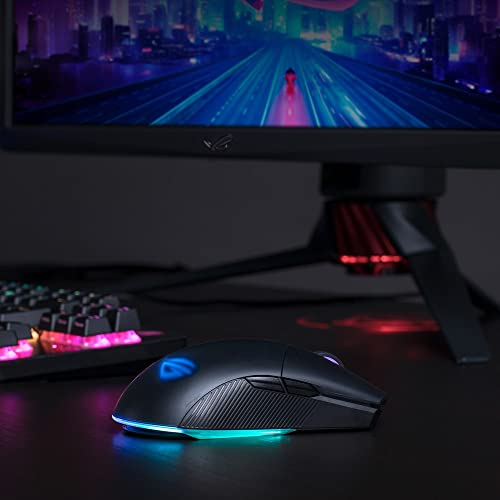ROG Pugio II ambidextrous lightweight wireless gaming mouse with 16,000 dpi optical sensor, 7 programmable buttons, configurable side buttons, DPI On-The-Scroll button and Aura Sync RGB lighting - Mouse gaming - Immagine 7