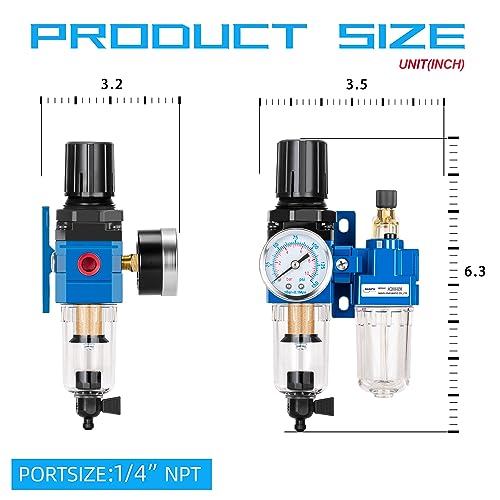 Nanpu AC2010-02M 1/4 Inch Npt Compressed Air Filter Regulator Lubricator Combo thumb #3
