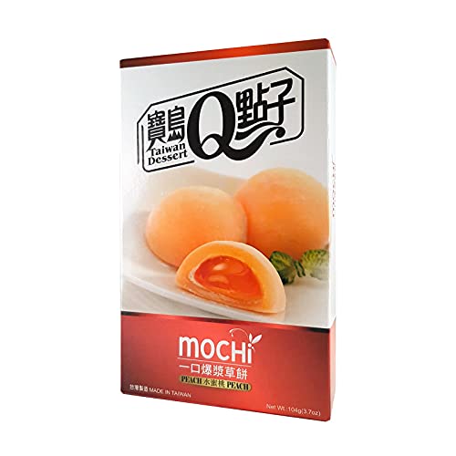 Mochi japonés de melocotón Daifukupastel de arroz 8 x 13 g, 104g