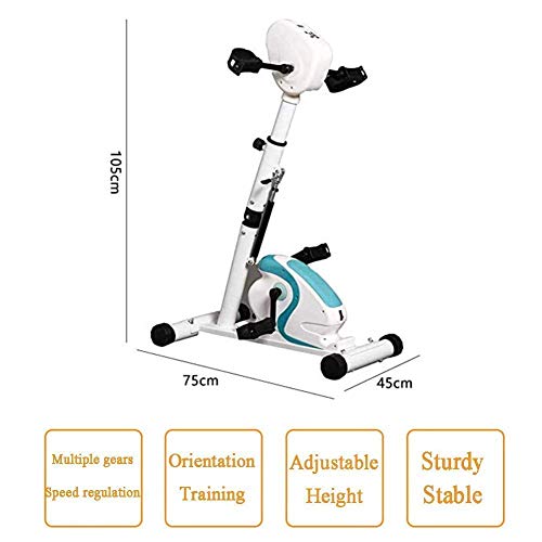 Image of Standing Table Desk Bike Pedal Exerciser Leg /Arm Physical Therapy Rehabilitation Training Bike Machine (Color : B) (C)