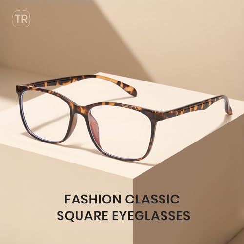 Image of Cyxus Blue Light Glasses for Men Women Reduce Eye Strain Square Frame 8083 | Eye Protection,UV Protection,Lightweight TR90 Frame,Ideal for Computer Screen Office Work