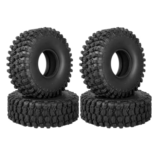 Hobbypark RC 1.9 Crawler Tires 4.7 Inch 120mm Outer Diameter for Axial SCX10 II III Traxxas TRX4 Redcat Gen8 Gen7 RC4WD RC Rock Climbing Tyres Foam Inserts, 4PCS