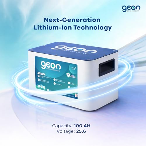 Image of Geon GE3000⁺ 25.6V 100Ah Lithium-Ion Inverter Battery, 6+ Hours Backup, Fast Charging, Longer Life, Smart BMS, Compatible with Different Types of Inverter, Eco-Friendly Power Backup for Home & Office