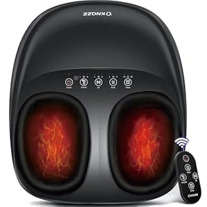 Foot Massager Machine with Heat, Shiatsu Deep Kneading Foot Massager with Remote, Compression, Multi-Massage Modes, Auto-Off Timers, Gifts for Women Men