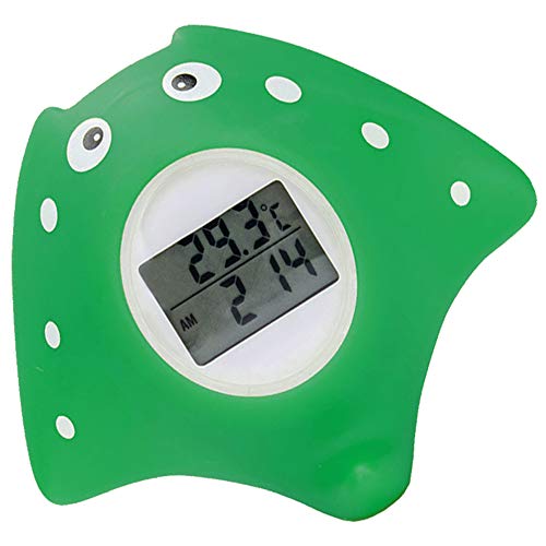Termometro da bagno per bambini, termometro digitale per camera, giocattolo da bagnetto galleggiante nella vasca da bagno con allarme LED, anatra gialla (Mobula)