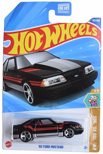 Hot Wheels Ford Mustang '92 Negro miniatura 1