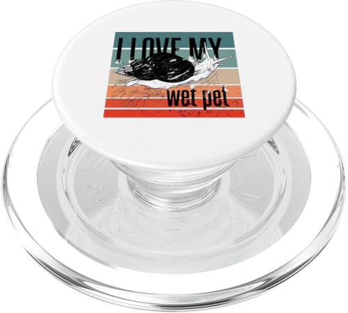 Caparazón de mascota de caracoleta lenta detallada elegante PopSockets PopGrip para MagSafe