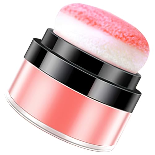 Gatuida Polvo Suelto en Almohadilla Natural para Mejillas Tono Coral Polvo Suelto con Borla Suave Maquillaje Mineral Compacto para Control de Grasa y Unificación de Tono Uso Diario y