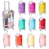 Framendino, 10 Pack Storage Box Luggage Packaging Candy Suitcase Mini Trolley Empty Case Tools (9 Colors)