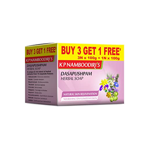 Image of K P Namboodiri's Dasapushpam Herbal Soap 400g - Pack of 2