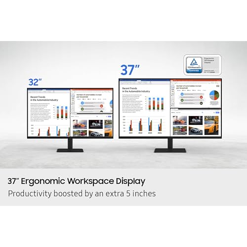 Image of Samsung LS37D700EANXZA 37 inch S70D ViewFinity 4K UHD High Resolution Monitor with G733 Headset, G515 Keyboard, and G502 Mouse (2025)