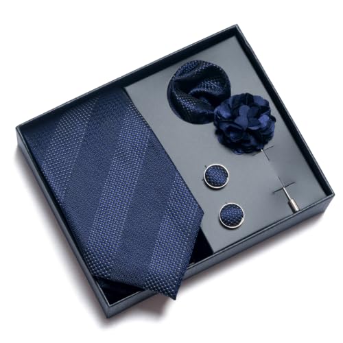 Image of joy alice 70 Colors Ties Set Men Mixed Color Necktie Handkerchief Cufflinks Brooch 3.15 Formal
