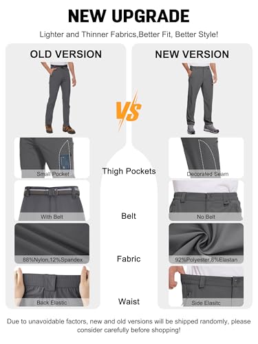 SEVEGO 30"/32"/34"/36"/38" Inseam Men's Tall Hiking Pants Quick Dry Outdoor Waterproof Fishing Cargo Pants with 5 Pockets3