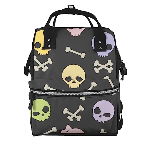 Sac à dos motif tête de mort TGMALL pour ordinateur portable de femme
