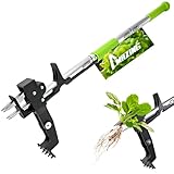 MAZING 4-Claw 39" Weed Puller Tool, Length Adjustable Detachable Weed Remover, Stainless Steel Claws Weed Picker and Grabber, Stand Up Weed Root Pulling Tool for Lawn, Yard, Garden, Patio