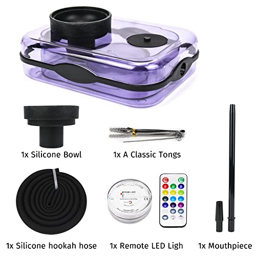 HUAPOPMU Tragbare transparente Acryl-Shisha-Box wie ein Buch Shisha-Set Nargile Shisha Narguile Chicha Cachimbas Shisha… – Bild 4