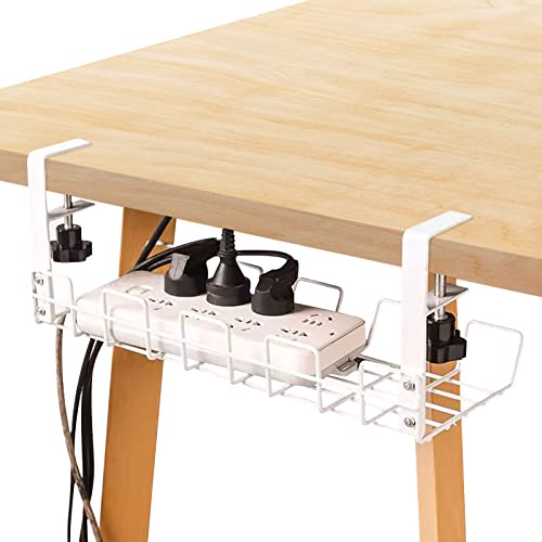 Under Desk Cable Management Tray, Upgraded Wire Management No Drill ...