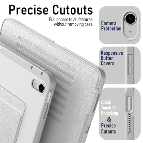 Image of JETech Multi-Angle Stand Case for iPad (A16) 11th /10th Gen, Silver