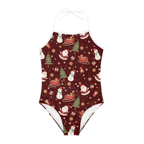 Image of Christmas Holiday One-Piece Swimsuits Beach Swimwear Bathing Suit for 3-10 Years Girls