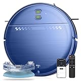 Robot Vacuum and Mop Combo, 2-in-1 Mopping Robot Vacuum Cleaner with 2300Pa Suction, 2.87'' Slim Design, Wi-Fi/App/Voice Control, 3D Obstacle Avoidance&Self-Charging for Hard Floors, Carpets, Pet Hair