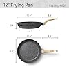 CAROTE Non Stick Frying Pan Skillet, Omelet Pan, Healthy Non Toxic Granite Chef Pan, Induction Compatible Egg Frying Pan with Heat-Resistant Handle, PFOA-Free,Black, 12" #1