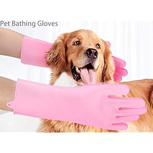 Pet grooming gloves for bathing and hair removal dogs and cats bath shampoo brush soft and durable silicone scrubber glove for pets shower like horse dog and cat   cucciolini doodles