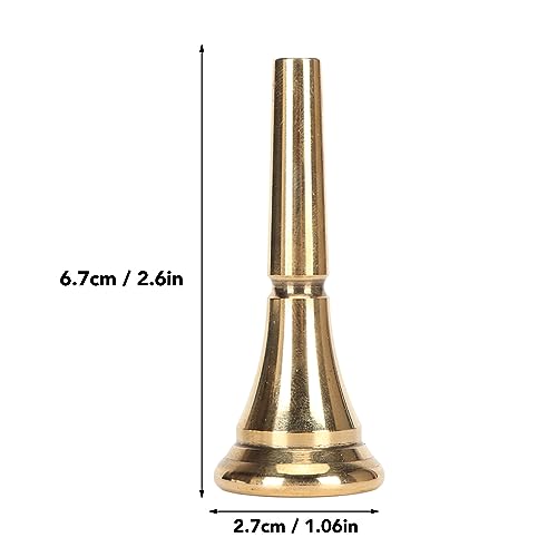 Gold Horn Mouthpiece Brass French Horn Mouthpiece for Concerts Stage Performance