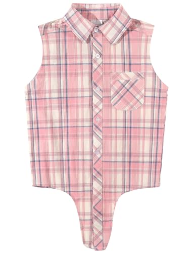 Noomelfish Girls Sleeveless Button Down Shirt Tie Knot Blouse Tank Tops (5-12 Years)2