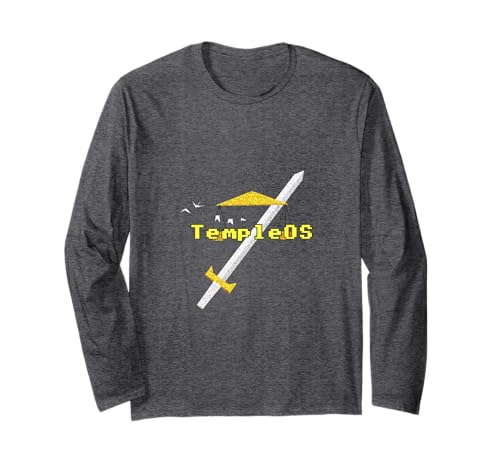 TempleOS Start-Up Logo. Temple OS Created By Terry A.Davis Long Sleeve T-Shirt